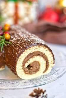 kerstrol met chocolade